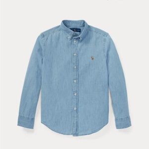 “Reserved” The Ralph Lauren Cotton Chambray Shirt Boys 8-20